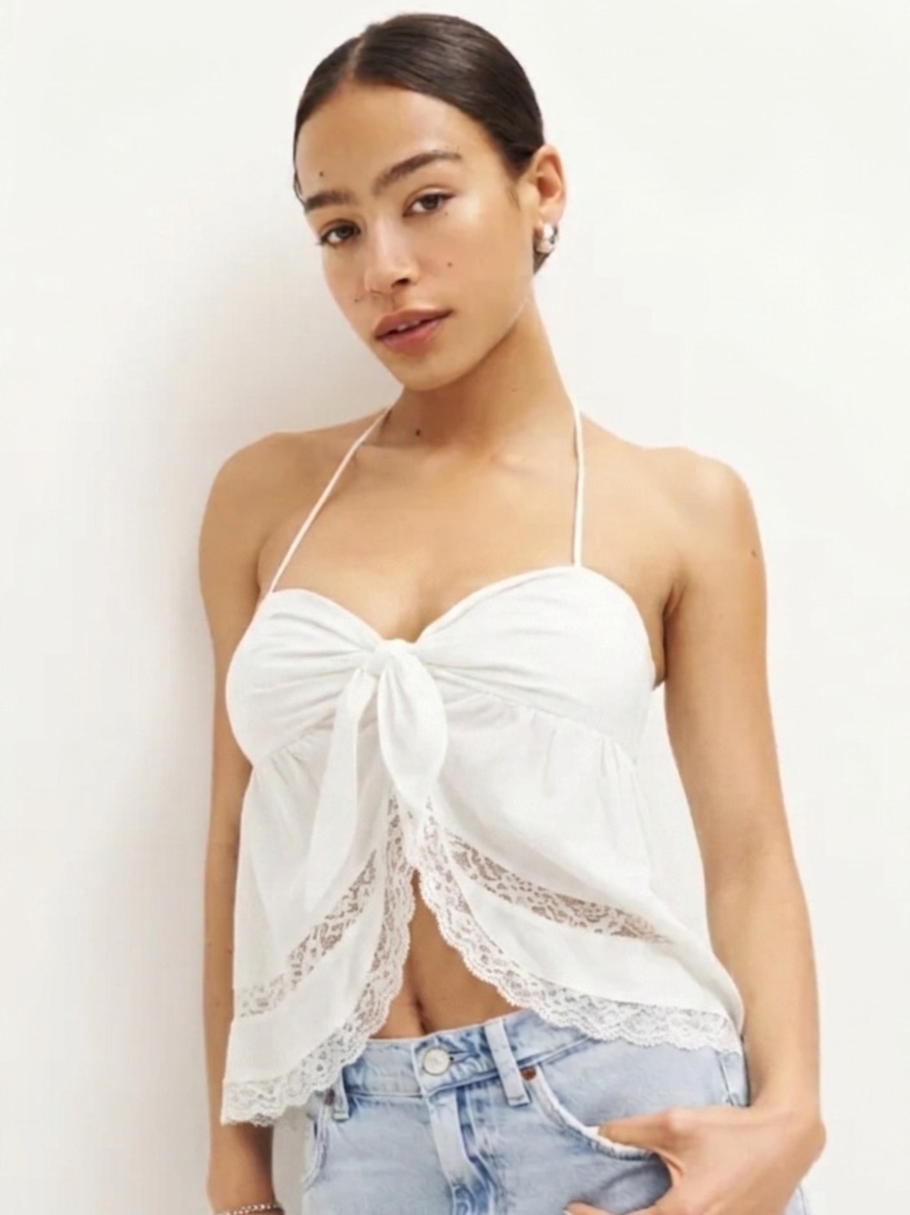 NWT Reformation Aubree Halter Top - Picture 1 of 4